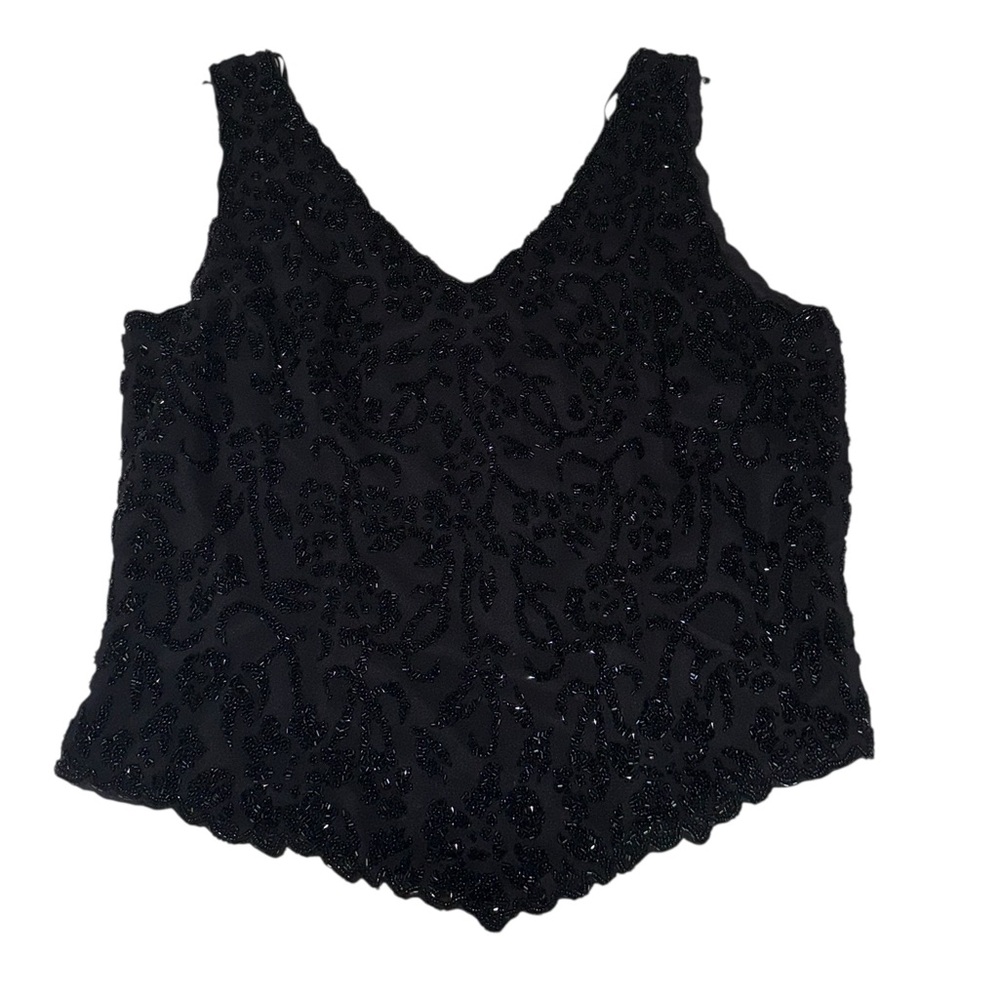 J Kara New York sleeveless beaded top Sz XL